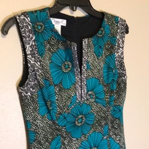 Maggy L dress blue floral midi size 6 - MOVING SALE: ALL DRESSES $10 &20% off 2+